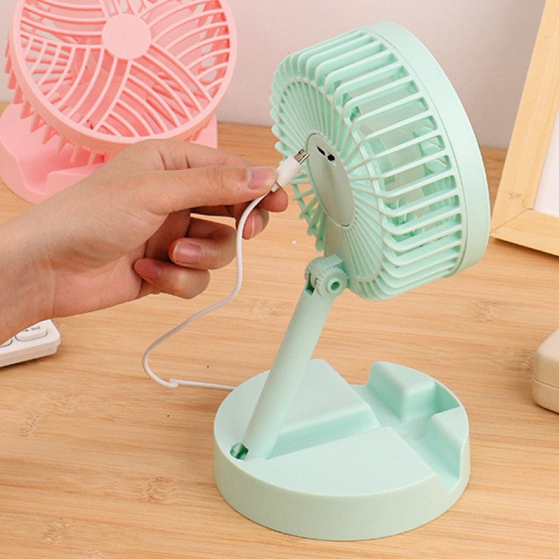 Mini fan with foldable telescopic phone holder | Stornfield