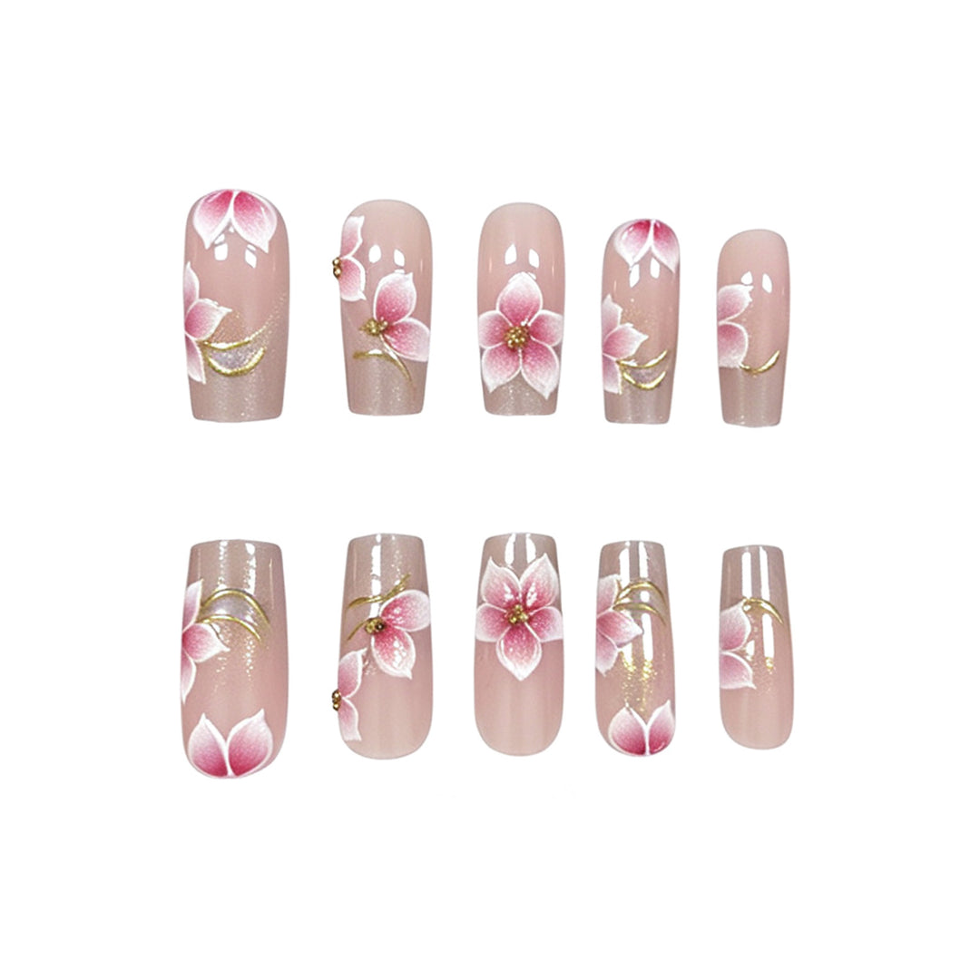 Floral Acrylic Nail Art Stornfield