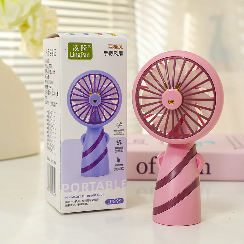 Women's Portable Mini Handheld Fan with USB Charging Function and Ergonomic Design Stornfield