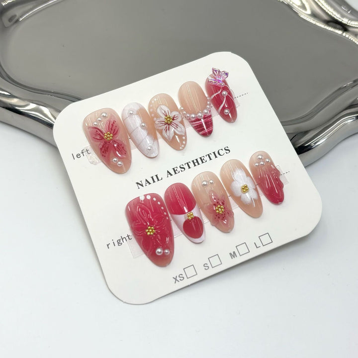 Professional Press-On Nail Set with Trendy Designs Stornfield
