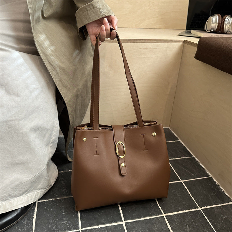 Structured Leather Tote Bag Stornfield