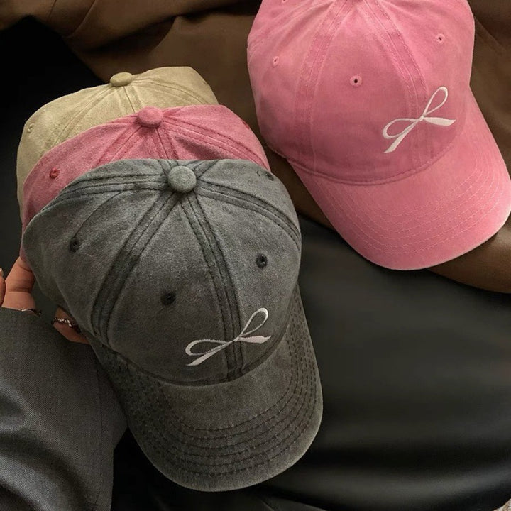 Women's Embroidered Bow Detail Adjustable Baseball Cap Stornfield