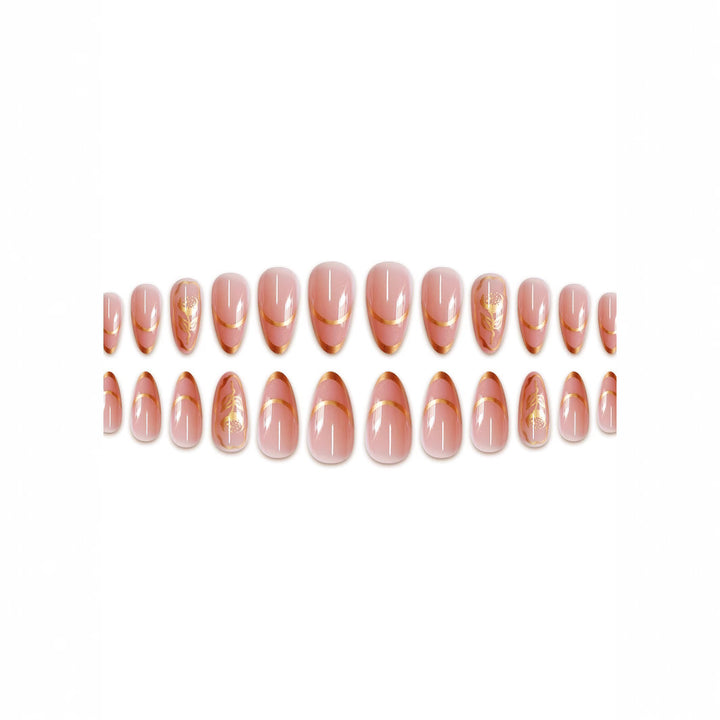 Elegant Floral Accent Press-On Nails Stornfield