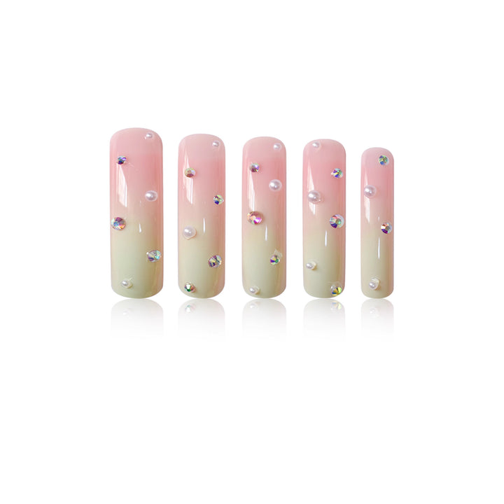 Artistic Long-Length Press-On Nail Art Stornfield