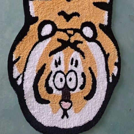 Plush Cartoon Crocodile Shaped Tufted Nursery Floor Rug