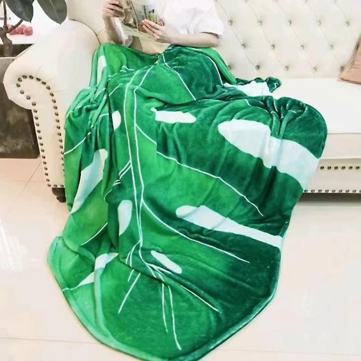 Leaf-Shaped Decorative Throw Blanket