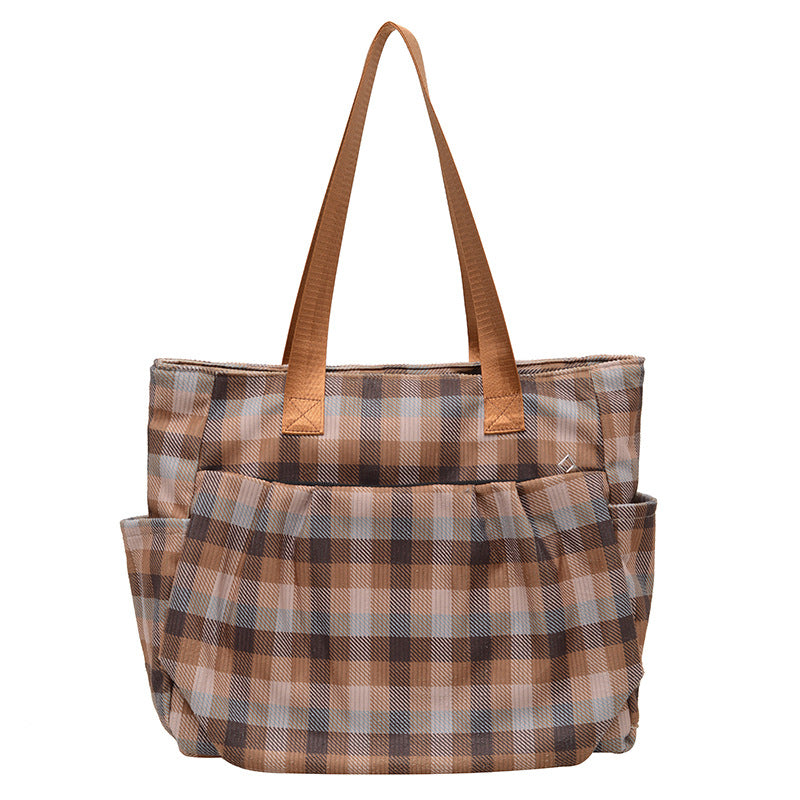 WoSpacious Plaid Utility Tote Bag Stornfield