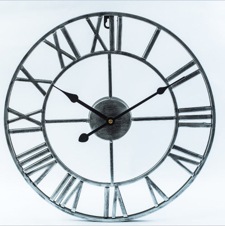 Stornfield | Silent Wall Clock Large Roman Numerals 16 Inch Iron