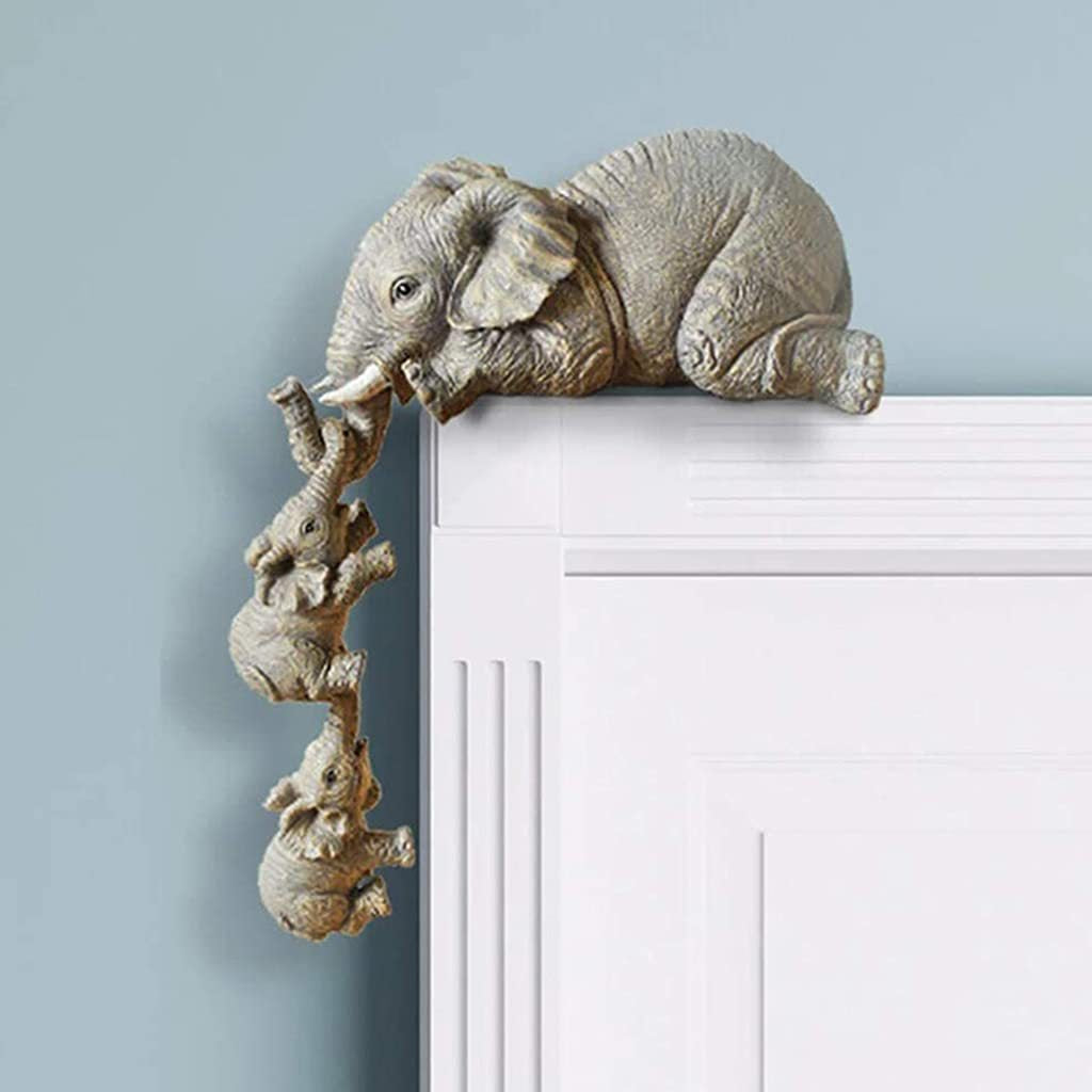 Decorative Elephant Family Wall Sculpture