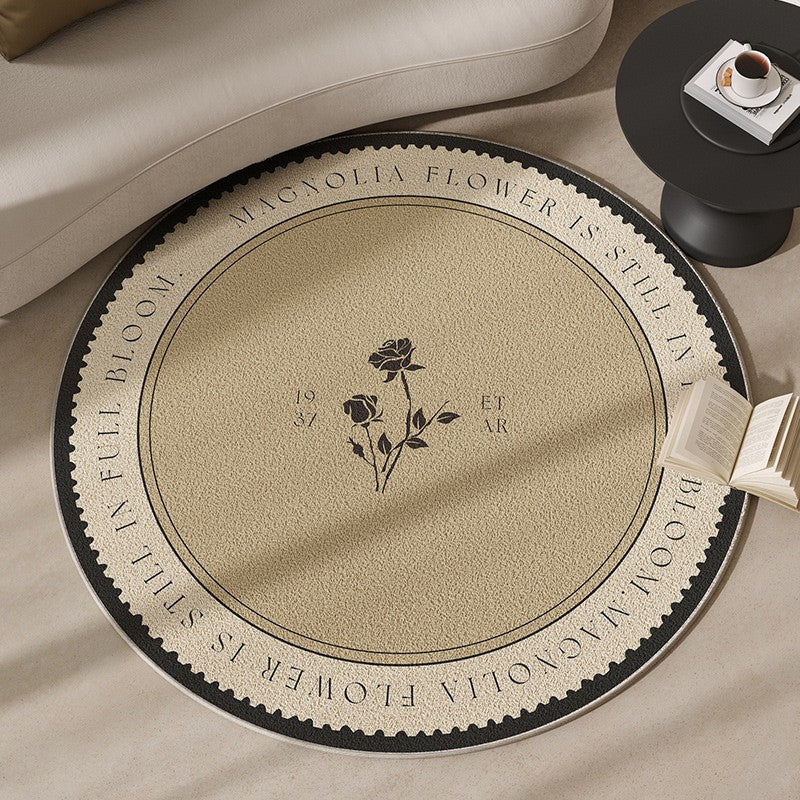 Round Motivational Area Rug Stornfield