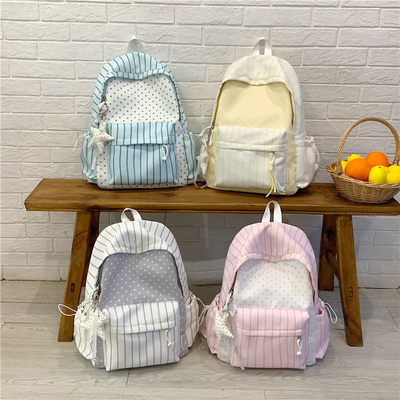 Charming Striped Patterned Backpack Stornfield