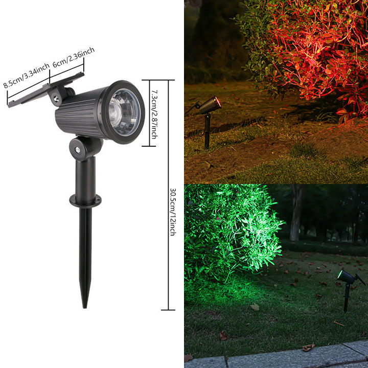 Solar-Powered Adjustable Garden Spotlight With Swivel Stake Stornfield