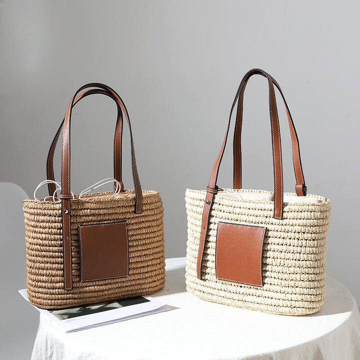 Stylish rat handbag with leather accents Stornfield