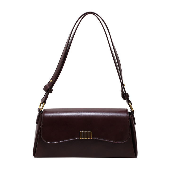 Structured Leather Shoulder Bag