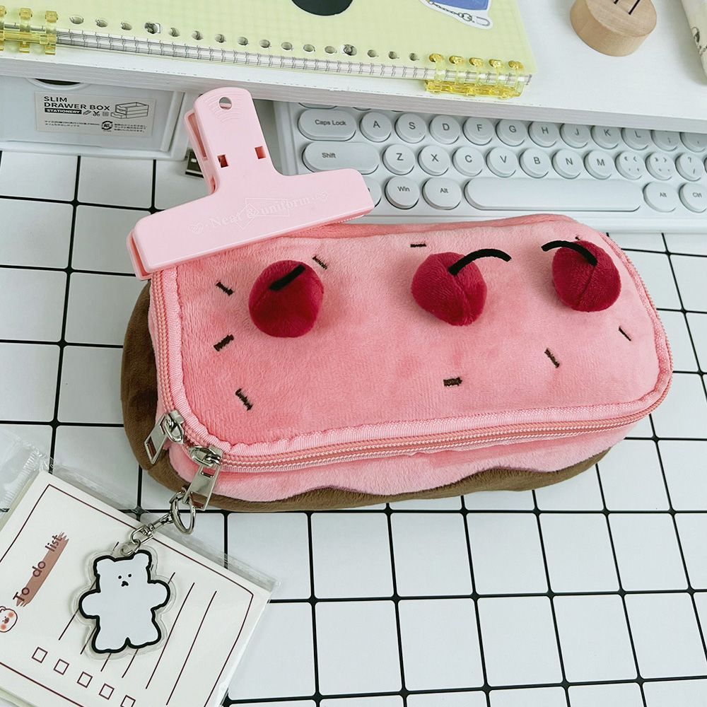 Plush Dessert-Themed Pencil Pouch