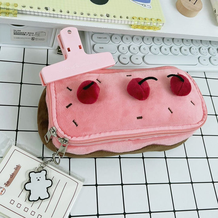 Plush Dessert-Themed Pencil Pouch