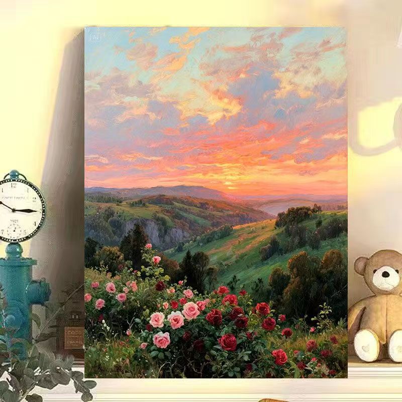 Floral Cat-Themed Canvas Wall Art Stornfield