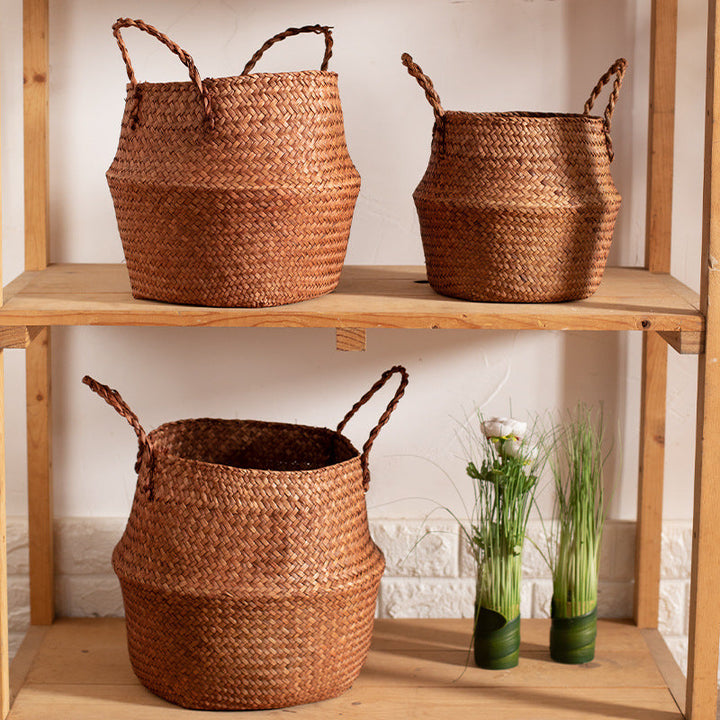Handwoven Natural Fiber Storage Basket Stornfield