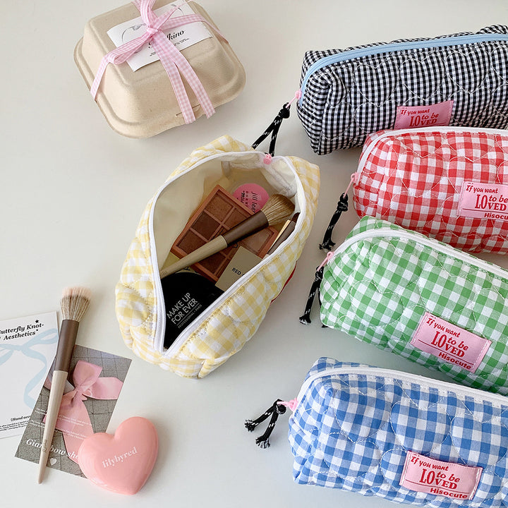 Quilted Gingham Pencil Case Stornfield