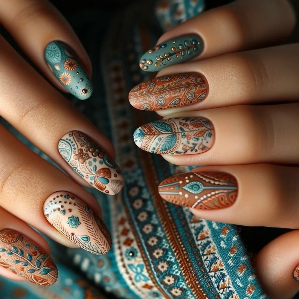 Artificial nails in ethnic design Stornfield