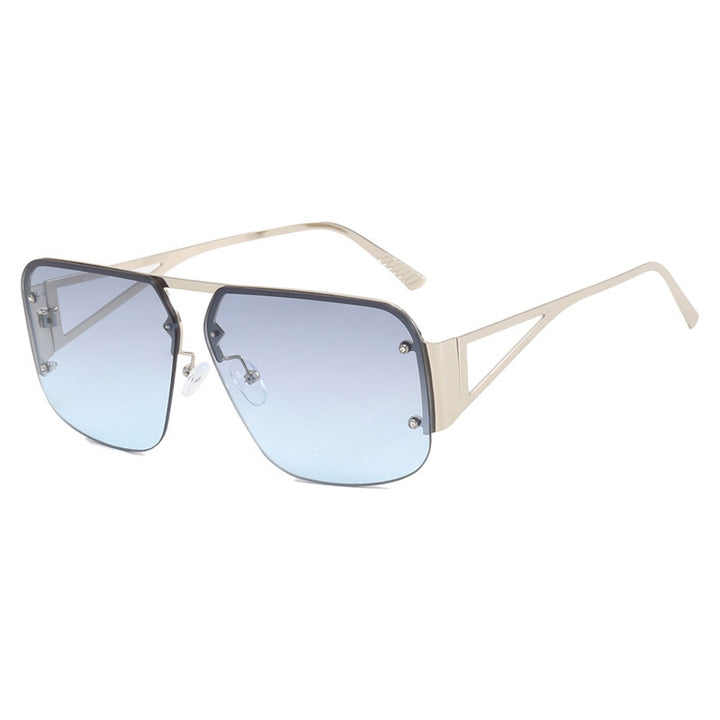 Women’s Futuristic Sunglasses with Square Frame and Mirrored Lenses Stornfield