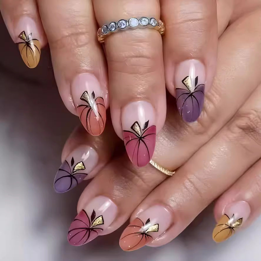 Abstract Floral Art Press-On Nails Stornfield