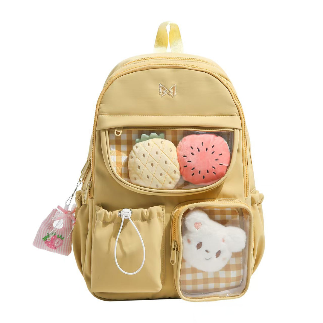 Backpack with Transparent Extra Compartments and Stylish Design Stornfield
