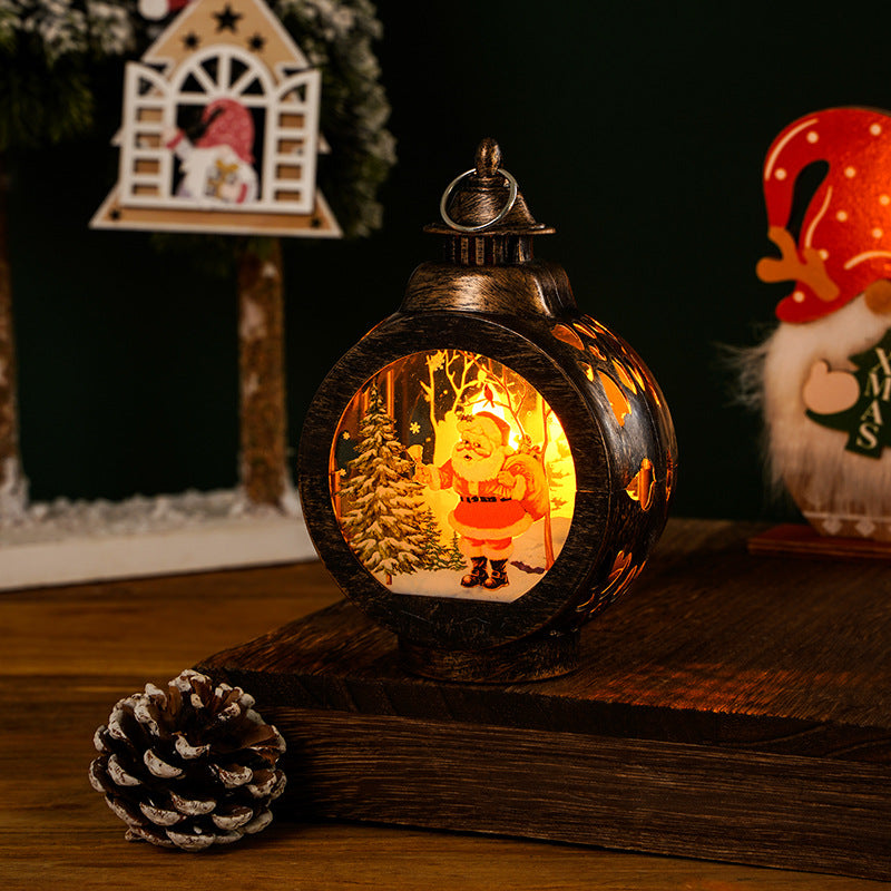 Nostalgic Christmas lantern with inviting deer scene Stornfield