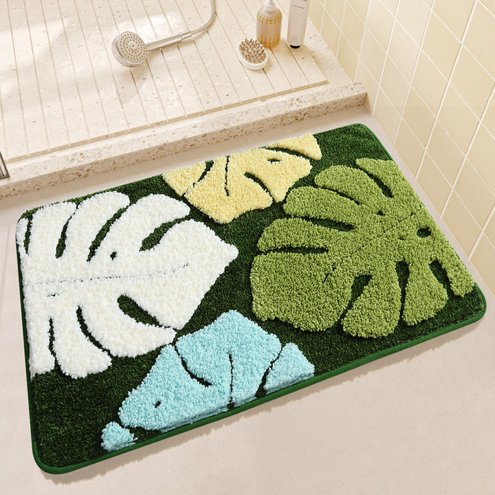 Soft Textured Abstract Pattern Bath Mat