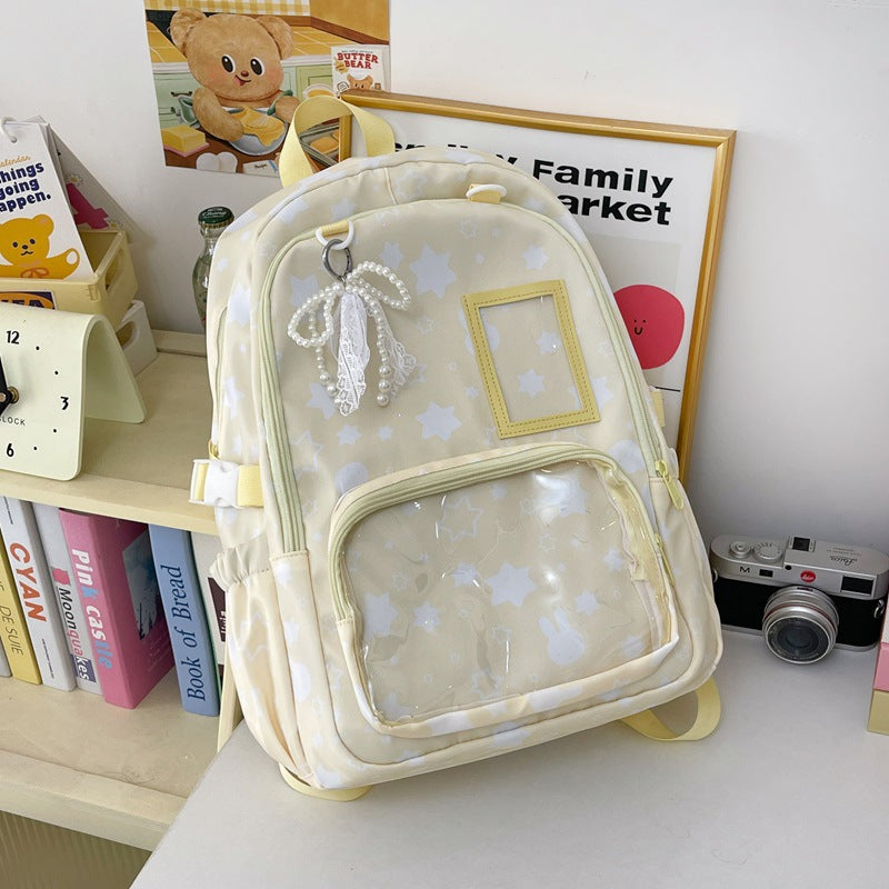 Whimsical Star-Print School Backpack Stornfield