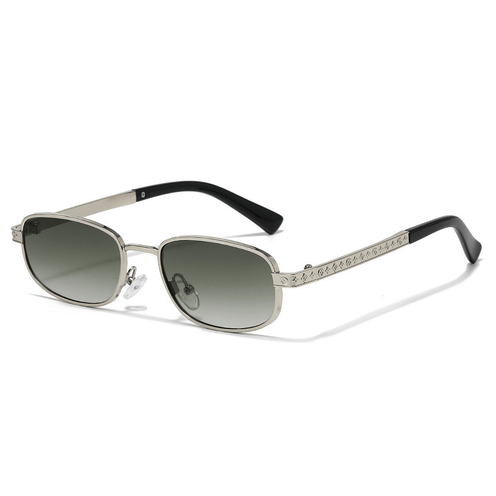 Stylish Rectangle Frame Sunglasses with Nose Pads Stornfield