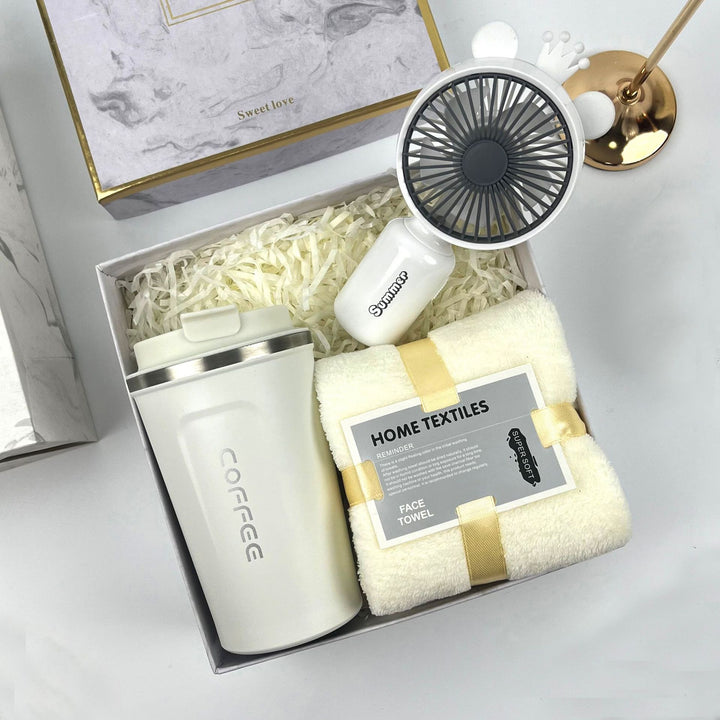 Women's set with coffee mug and portable fan Stornfield