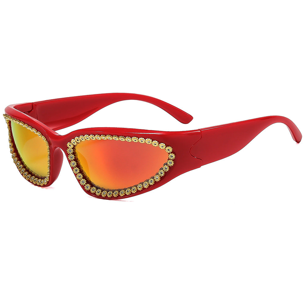 Women’s fashionable sunglasses with glamorous crystal frame Stornfield