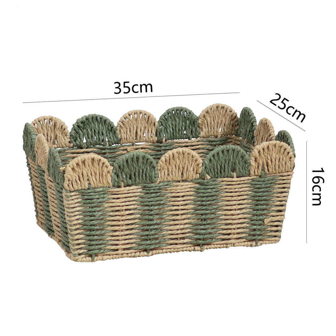 Decorative storage basket made of woven material Stornfield