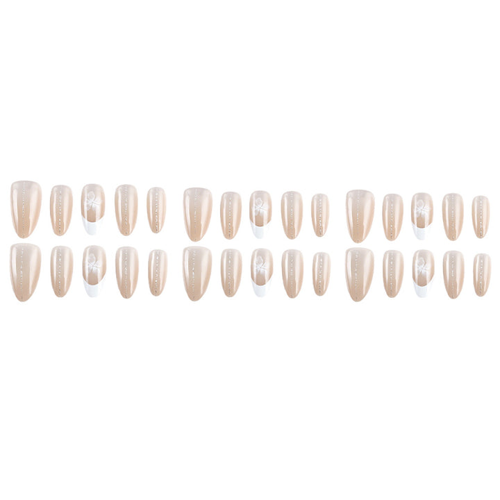 Elegant French Tip Gel Nail Extensions Stornfield