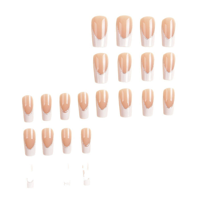 Decorative French Tip Press-On Nail Set Stornfield