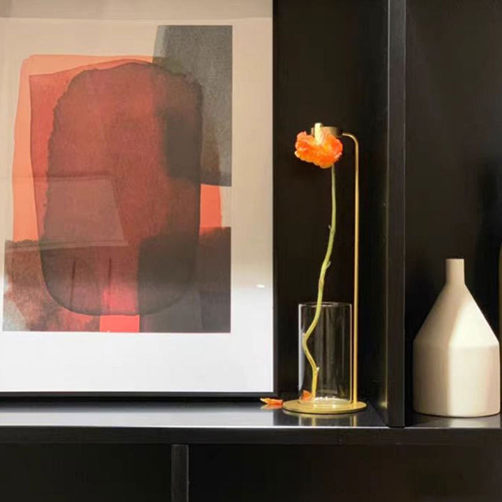 Minimalist Metal and Glass Table Lamp