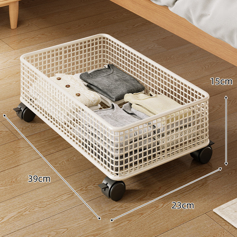 Low-Profile Underbed Metal Mesh Storage Basket