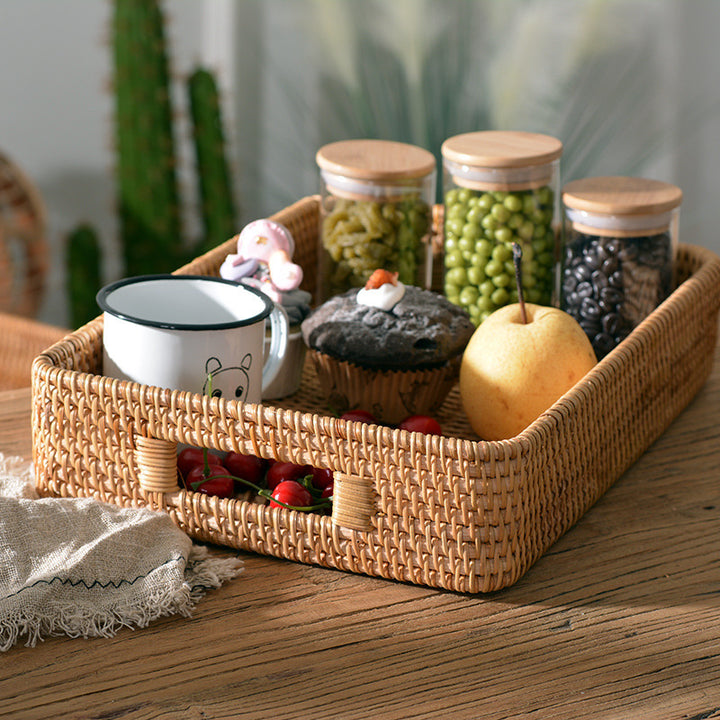 Ladies rectangular serving basket with practical handles Stornfield
