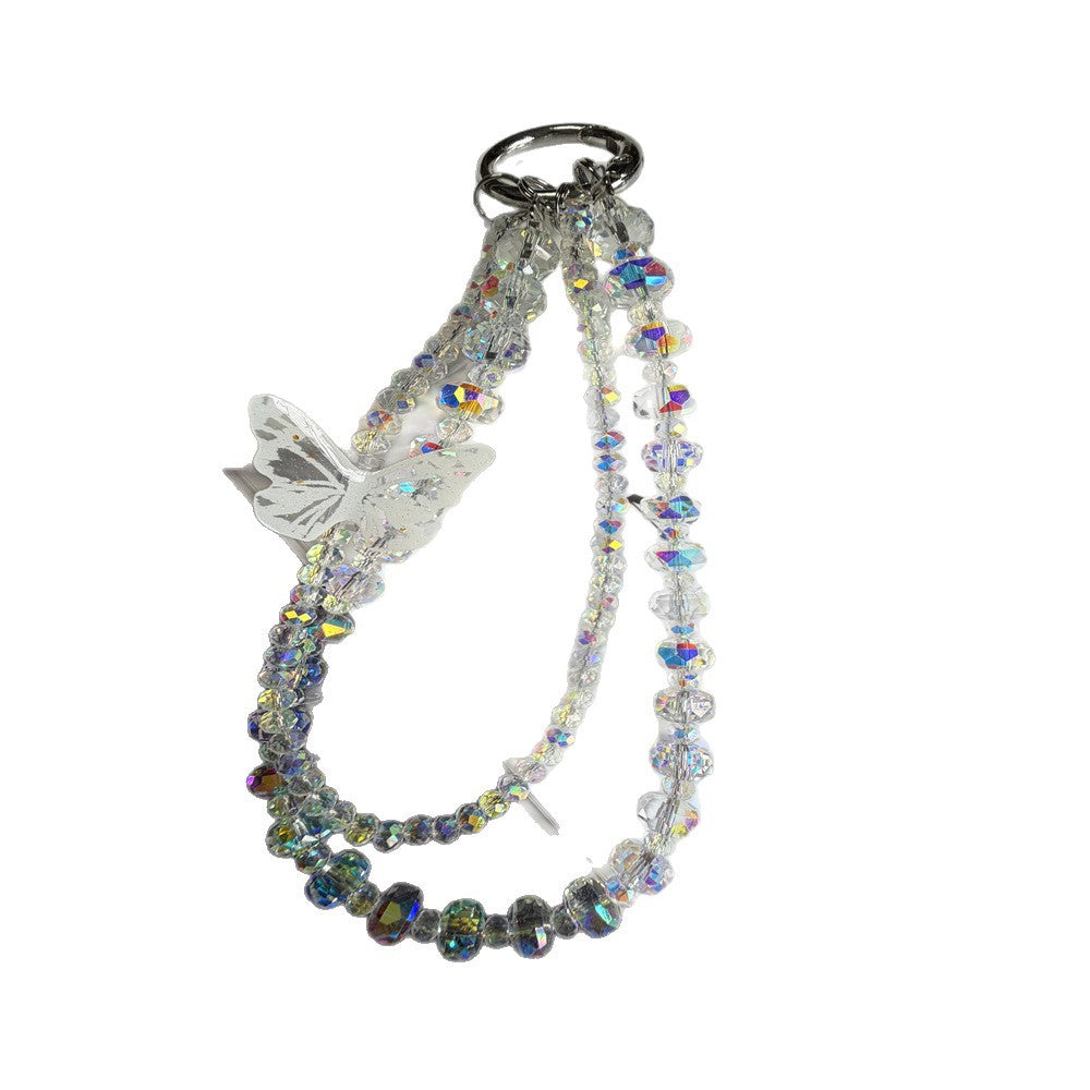 Crystal-Accented Butterfly Charm Keychain Stornfield