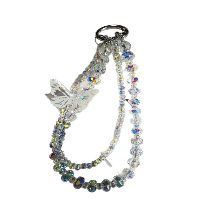 Crystal-Accented Butterfly Charm Keychain Stornfield