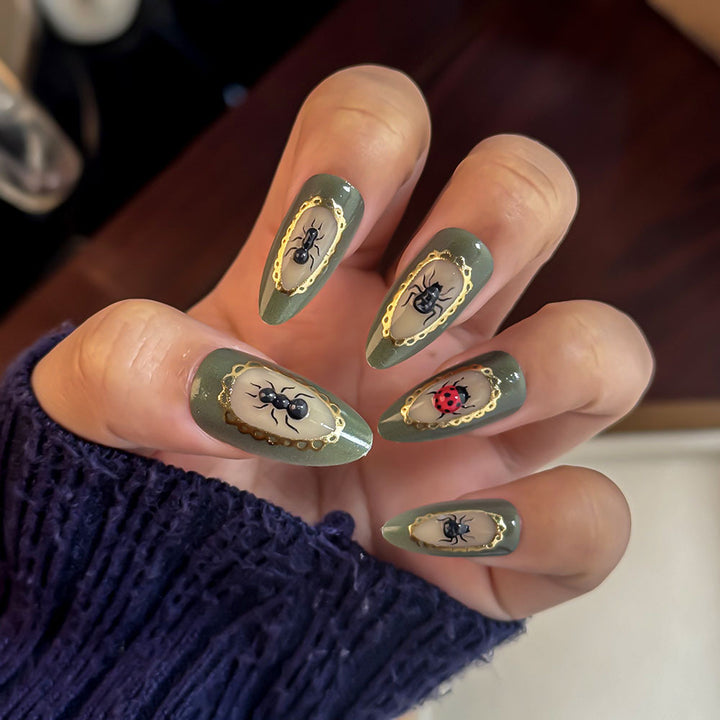 Unique Insect-Themed Press-On Nails Stornfield