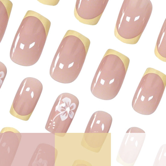 Elegant Floral French Tip Nail Art Stornfield