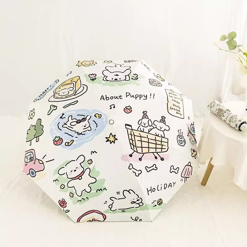Women Automatic Mini Umbrella with Vibrant Animal Design Stornfield