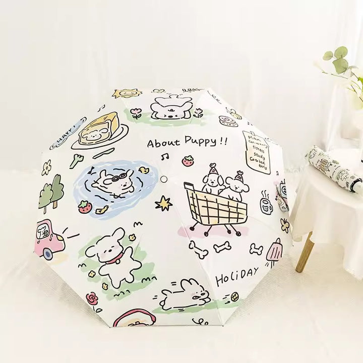 Women Automatic Mini Umbrella with Vibrant Animal Design Stornfield