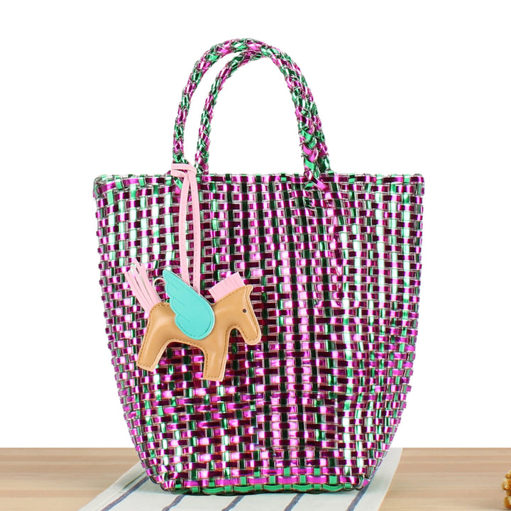 Playful basket bag with unique pendant Stornfield
