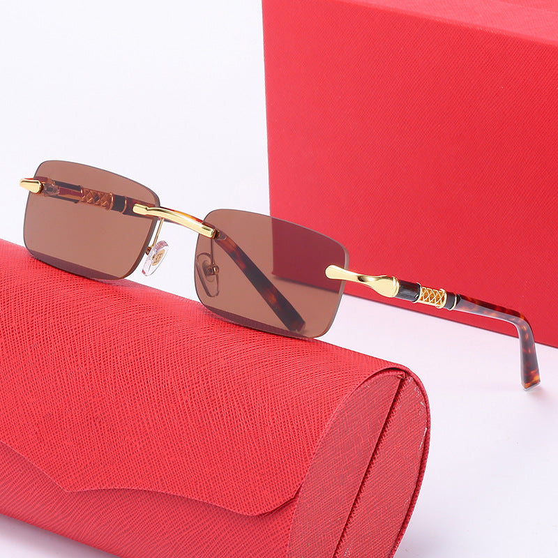 Women's elegant square sunglasses with luxury metal frame Stornfield