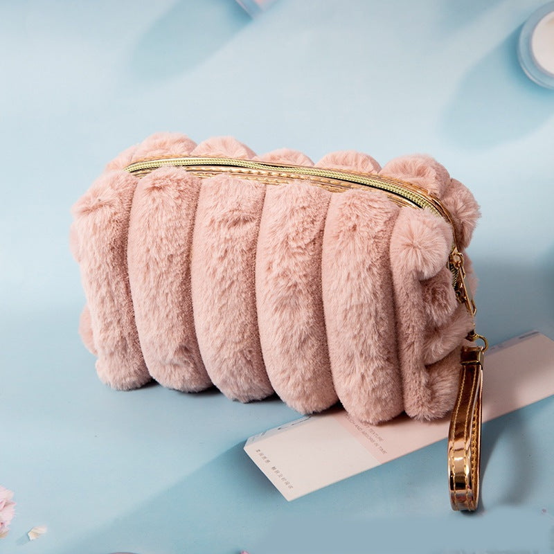 Elegant Quilted Plush Clutch