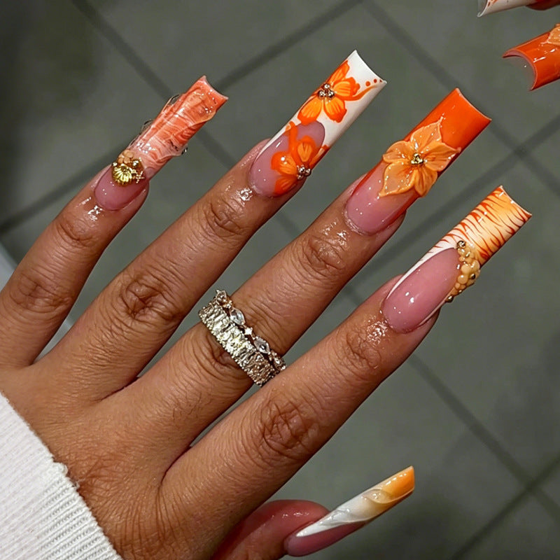 Nail set with floral and fruity decorations Stornfield