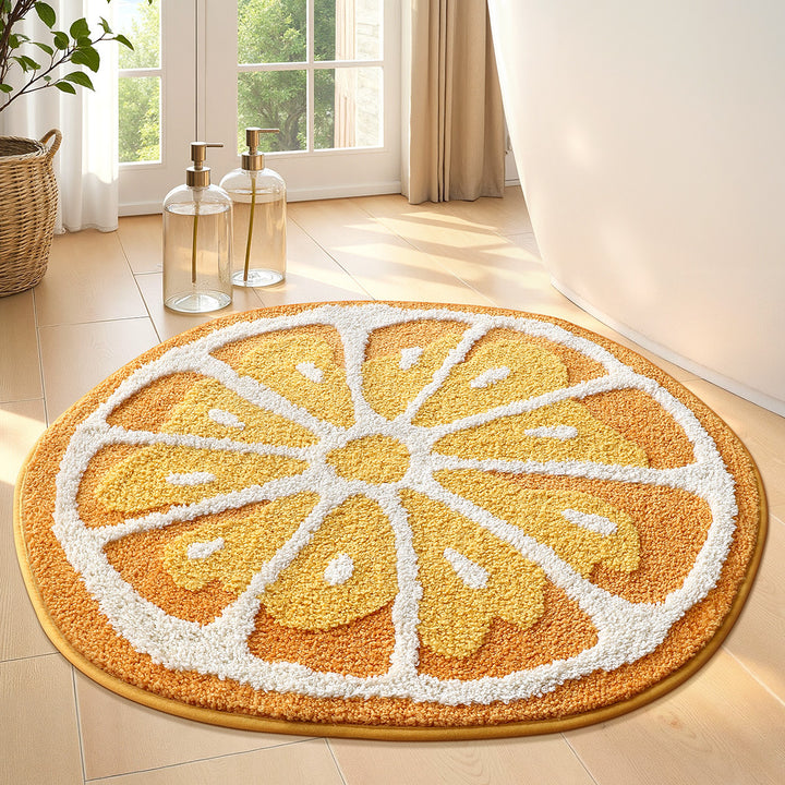 Decorative Lemon Shaped Rug for Home Decor